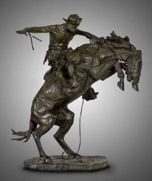 The McClellan Family, Frederic Remington - (American 1861-1909) 32". "The Broncho Buster". 